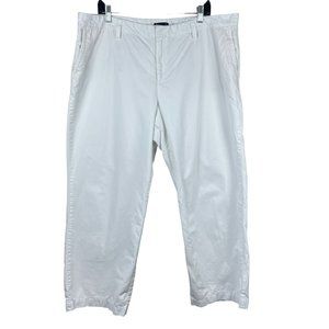 Gap Outlet Straight Leg Chino Pants‎ Womens Size 20 White Flat Front High Rise
